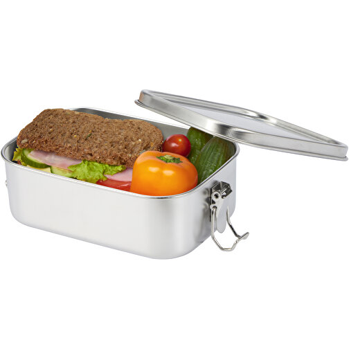Titan Lunchbox Aus Recyceltem Edelstahl , silber, Recycled stainless steel, 17,10cm x 6,10cm x 12,20cm (Länge x Höhe x Breite), Bild 5