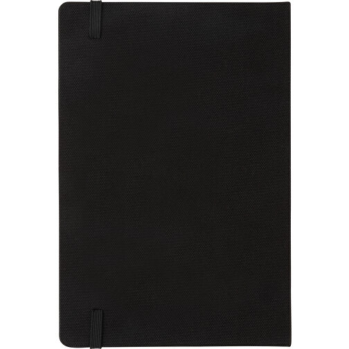 GRS-zertifiziertes RPET-A5-Notizbuch, Schwarz , schwarz, PET - recycelt, 21,30cm x 1,50cm (Länge x Höhe), Bild 5