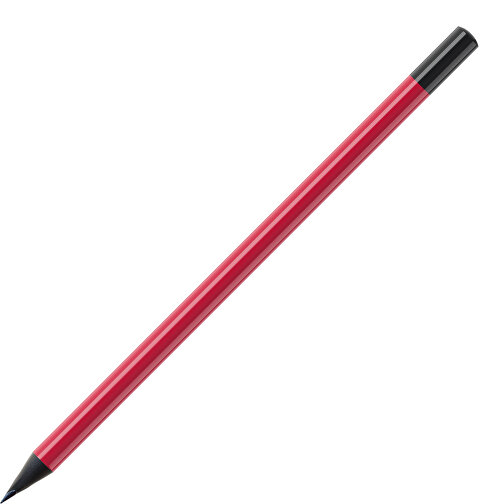 Bleistift, Schwarz Durchgefärbt, Rund, Farbig Lackiert , rot / schwarz, Holz, 17,50cm (Länge), Bild 1