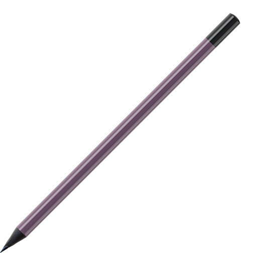 Bleistift, Schwarz Durchgefärbt, Rund, Farbig Lackiert , lila / schwarz, Holz, 17,50cm (Länge), Bild 1