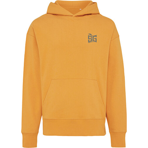 Iqoniq Yoho Relax-Hoodie Aus Recycelter Baumwolle, Sonnenuhr Orange , sundial orange, 50% recycelte und 50% biologische Baumwolle, XXS, 64,00cm x 1,00cm (Länge x Höhe), Bild 3