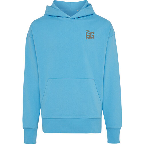 Iqoniq Yoho Relax-Hoodie Aus Recycelter Baumwolle, Ruhiges Blau , tranquil blue, 50% recycelte und 50% biologische Baumwolle, XS, 66,00cm x 1,00cm (Länge x Höhe), Bild 6