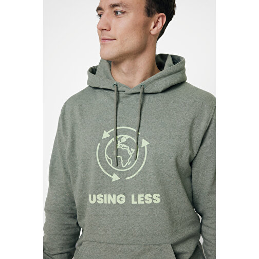 Iqoniq Torres Ungefärbter Hoodie Aus Recycelter Baumwolle, Heather Green , heather green, 50% recycelte und 50% biologische Baumwolle, XXS, 66,00cm x 1,00cm (Länge x Höhe), Bild 5