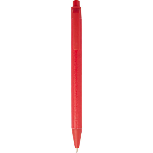 Chartik Kugelschreiber Aus Recyceltem Papier Mit Matter Oberfläche, Einfarbig , rot, Recyceltes Papier, 14,00cm (Länge), Bild 1