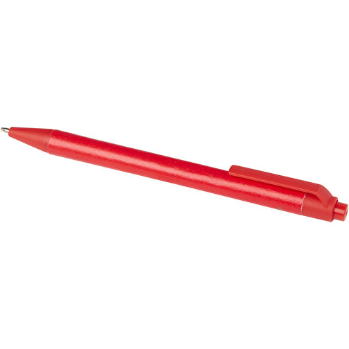 Chartik Kugelschreiber Aus Recyceltem Papier Mit Matter Oberfläche, Einfarbig , rot, Recyceltes Papier, 14,00cm (Länge), Bild 7