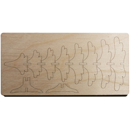 tarjeta Puzzle 3D de madera - Abeto con grabado láser, Imagen 2