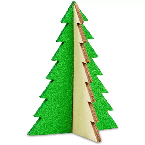 Carte de voeux avec puzzle en bois et feutrine - Carte sapin imprimée 4/4, Image 3