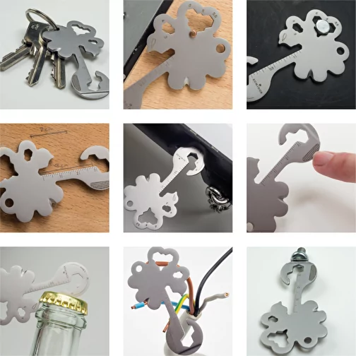 ROMINOX® Key Tool Lucky Charm / Cloverleaf Lucky Charm (19 funktioner), Billede 3