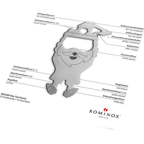 Set de cadeaux / articles cadeaux : ROMINOX® Key Tool Santa (15 functions) emballage à motif Merry, Image 3