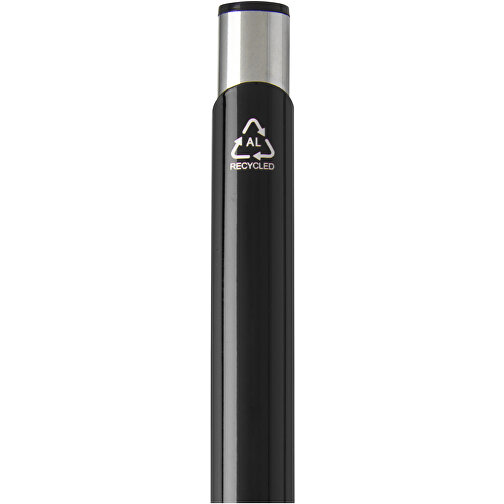 Moneta Kugelschreiber Aus Recyceltem Aluminium , schwarz, Recycled Aluminium, ABS Kunststoff, Eisen, 13,60cm (Länge), Bild 8