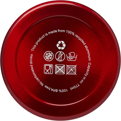 Oregon 770 Ml RCS-zertifizierte Trinkflasche Aus Recyceltem Aluminium Mit Karabinerhaken , rot, Recycled Aluminium, 25,00cm (Höhe), Bild 4