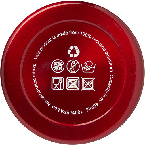 Oregon 400 Ml RCS-zertifizierte Trinkflasche Aus Recyceltem Aluminium Mit Karabinerhaken , rot, Recycled Aluminium, 17,60cm (Höhe), Bild 3
