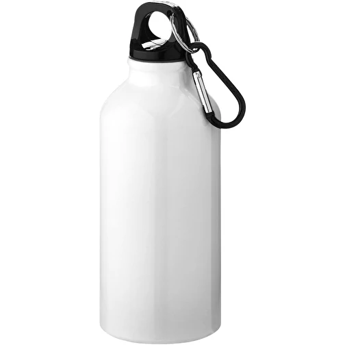 Bouteille d eau Oregon de 400 ml en aluminium recyclé certifié RCS avec mousqueton, Image 1