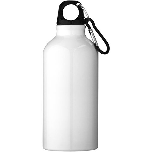 Oregon 400 Ml RCS-zertifizierte Trinkflasche Aus Recyceltem Aluminium Mit Karabinerhaken , weiß, Recycled Aluminium, 17,60cm (Höhe), Bild 2