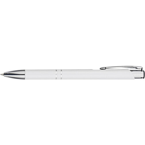 Moneta Kugelschreiber Aus Recyceltem Aluminium , weiß, Recycled Aluminium, ABS Kunststoff, Eisen, 13,60cm (Länge), Bild 4
