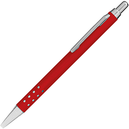 Aluminium-Kugelschreiber BUKAREST , rot, Aluminium / Stahl, 13,50cm (Länge), Bild 2