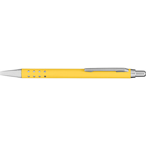 Messing-Kugelschreiber BUDAPEST , gelb glänzend, Messing / Stahl, 13,50cm (Länge), Bild 3