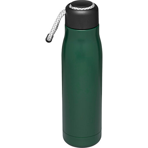 Vakuum-Isolierflasche ROBUSTA , grün, Edelstahl / Silikon / Kunststoff / Polyester, 26,00cm (Länge), Bild 1