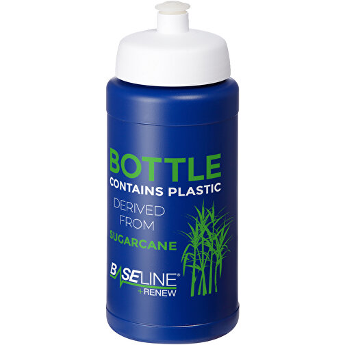 Baseline Plus Renew 500 Ml Sportflasche , blau, weiß, Zuckerrohr Biokunststoff, 90% PP Kunststoff, 10% TPE Kunststoff, 18,30cm (Höhe), Bild 2