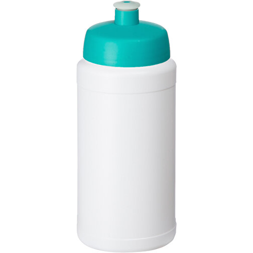 Baseline Plus Renew 500 Ml Sportflasche , weiß, aquablau, Zuckerrohr Biokunststoff, 90% PP Kunststoff, 10% TPE Kunststoff, 18,30cm (Höhe), Bild 1