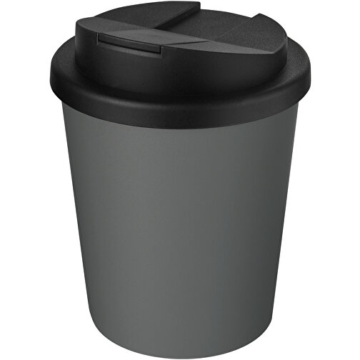 Americano® Espresso 250 Ml Recycelter Isolierbecher Mit Auslaufsicherem Deckel , grau / schwarz, Recycelter PP Kunststoff, 11,80cm (Höhe), Bild 1