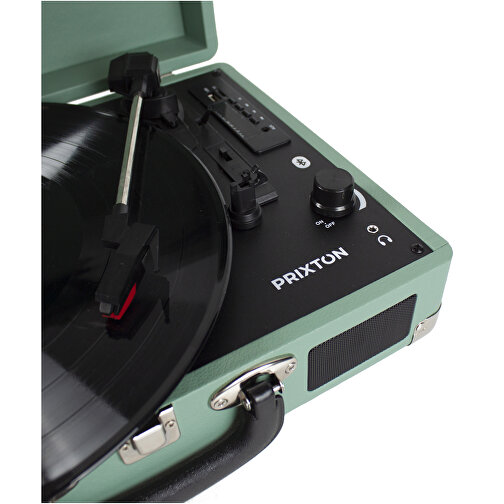 Prixton VC400 Vinyl-Plattenspieler , mintgrün, PVC, ABS Kunststoff, MDF, 39,50cm x 15,00cm x 30,60cm (Länge x Höhe x Breite), Bild 5