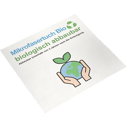 Chiffon à lunettes BIO - Chiffon microfibre en matériau biodégradable 15 x 18 cm, avec sac poly, Image 3