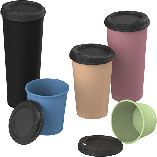 Kaffeebecher 'ToGo', 0,5 L , beständiges braun/schwarz, Kunststoff, 19,20cm (Höhe), Bild 2