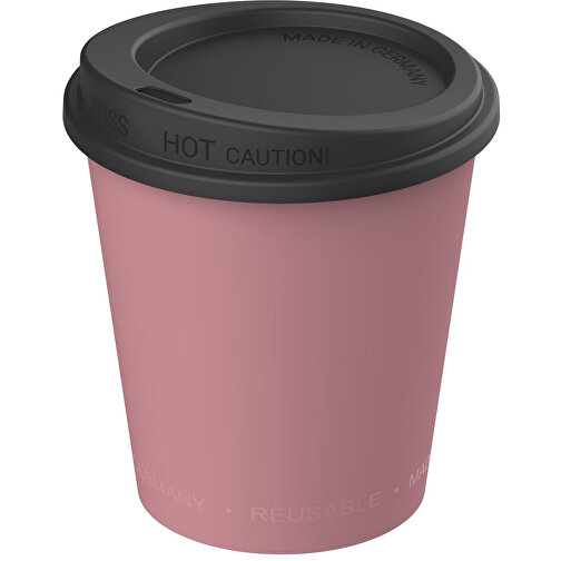 Kaffeebecher 'ToGo', 0,2 L , raffiniertes rot/schwarz, Kunststoff, 9,30cm (Höhe), Bild 1