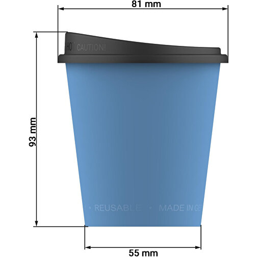 Kaffeebecher 'ToGo', 0,2 L , raffiniertes rot/schwarz, Kunststoff, 9,30cm (Höhe), Bild 4