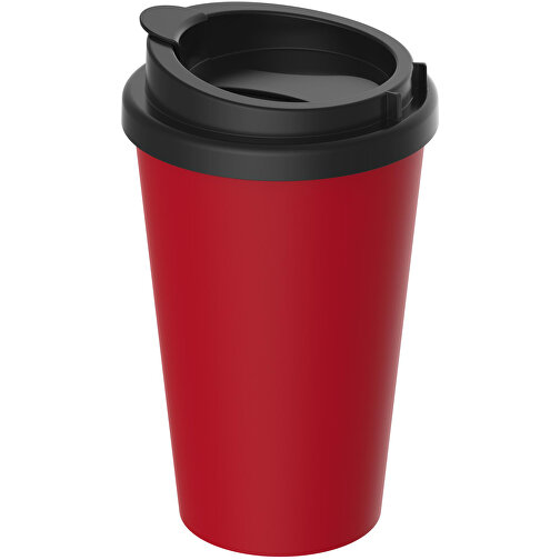 Kaffeebecher 'PremiumPlus' , standard-rot/schwarz, Kunststoff, 15,50cm (Höhe), Bild 1