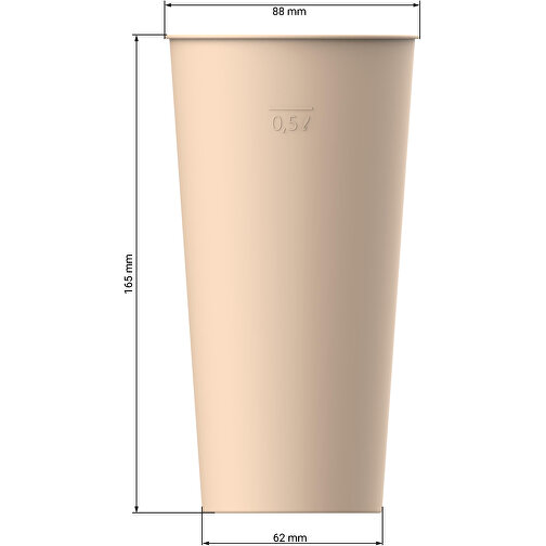 Bio-Trinkbecher 'Colour' 0,5 L , aprikose, Kunststoff, 16,30cm (Höhe), Bild 4
