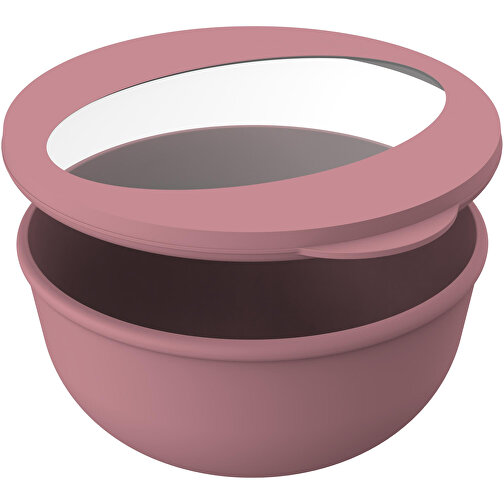 Food-Bowl 'ToGo', 1,0 L , raffiniertes rot/transparent, Kunststoff, 8,20cm (Höhe), Bild 2