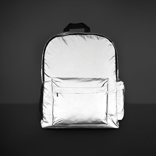 Bright Backpack , silber matt, Polyester, 32,00cm x 40,00cm x 12,00cm (Länge x Höhe x Breite), Bild 8