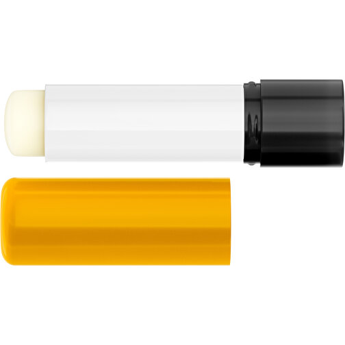 Lippenpflegestift 'Lipcare Original' Mit Polierter Oberfläche , gelb-orange / schwarz, Kunststoff, 6,90cm (Höhe), Bild 3