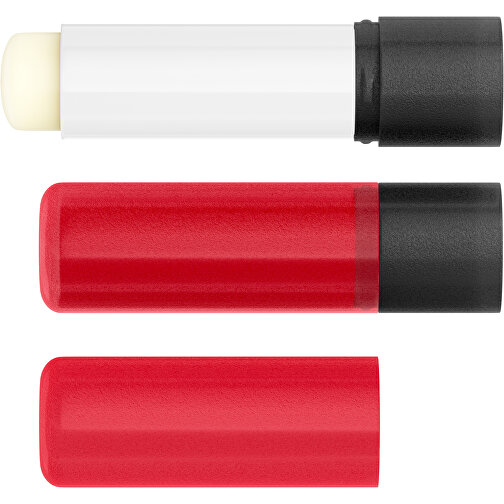 Lippenpflegestift 'Lipcare Original' Mit Gefrosteter Oberfläche , rot / schwarz, Kunststoff, 6,90cm (Höhe), Bild 4