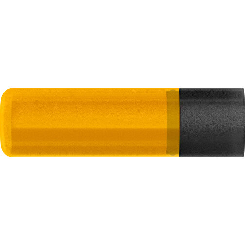 Lippenpflegestift 'Lipcare Original' Mit Gefrosteter Oberfläche , gelb-orange / schwarz, Kunststoff, 6,90cm (Höhe), Bild 2