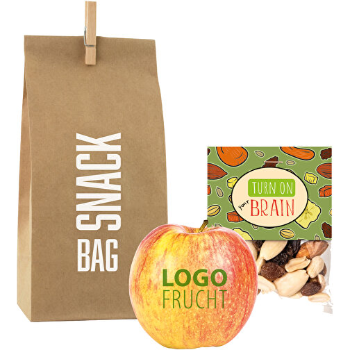 LogoFrucht Power Snack Bag - Rot - Kiwi , grau, Folie (PE), Papier, 8,00cm x 23,00cm x 10,00cm (Länge x Höhe x Breite), Bild 1