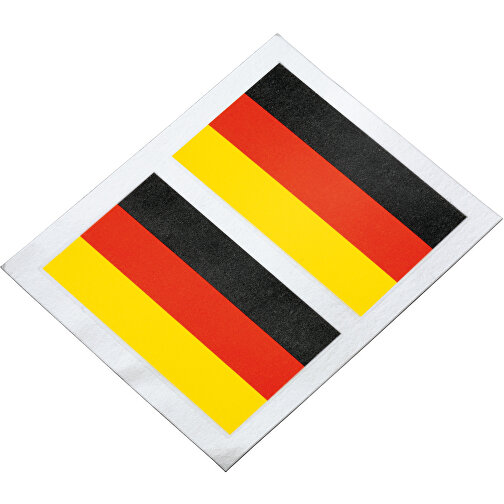 Tattoo 'Nations', 2er Set , Deutschland-Farben, Papier-Pappe, 7,00cm x 6,00cm (Länge x Breite), Bild 1
