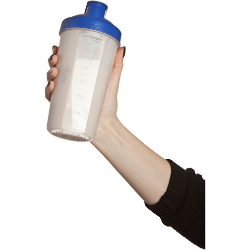 Shaker 'Protein', 0,6 L , standard-rot/transluzent-grau, Kunststoff, 20,00cm (Höhe), Bild 3