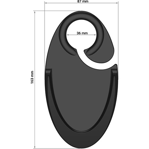 Türstopper 'Sign' , schwarz, Kunststoff, 16,20cm x 1,70cm x 8,70cm (Länge x Höhe x Breite), Bild 5