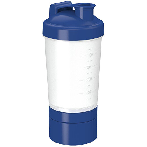 Shaker 'Protein', Pro 2, 0,40 L , transparent/standard-blau PP, Kunststoff, 22,80cm (Höhe), Bild 1