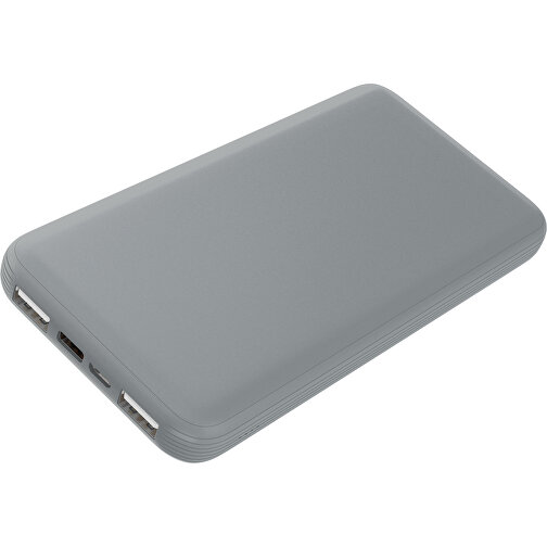 Duale Powerbank CustomColor Ink. Wireless Charger , silber, ABS-Kunststoff, Polycarbonat (PC), 15,30cm x 1,20cm x 7,60cm (Länge x Höhe x Breite), Bild 1