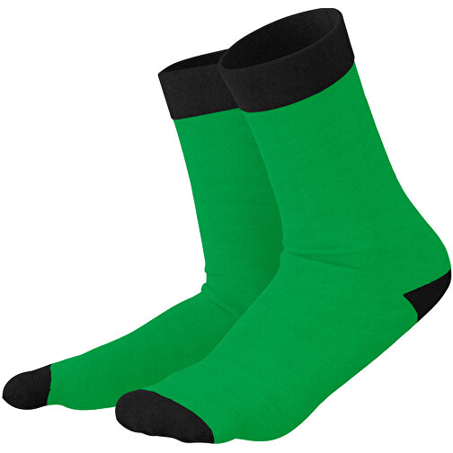 Adam - Die Premium Business Socke , grün / schwarz, 85% Natur Baumwolle, 12% regeniertes umwelftreundliches Polyamid, 3% Elastan, 36,00cm x 0,40cm x 8,00cm (Länge x Höhe x Breite), Bild 1