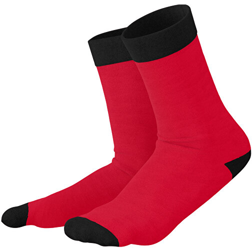 Adam - Die Premium Business Socke , dunkelrot / schwarz, 85% Natur Baumwolle, 12% regeniertes umwelftreundliches Polyamid, 3% Elastan, 36,00cm x 0,40cm x 8,00cm (Länge x Höhe x Breite), Bild 1