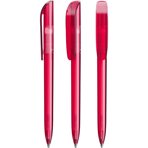 BIC® Super Clip Kugelschreiber Siebdruck , BiC, transparentes rosa, Kunststoff, 14,40cm x 1,20cm (Länge x Breite), Bild 4