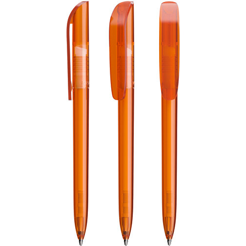 BIC® Super Clip Kugelschreiber Siebdruck , BiC, transparentes orange, Kunststoff, 14,40cm x 1,20cm (Länge x Breite), Bild 4