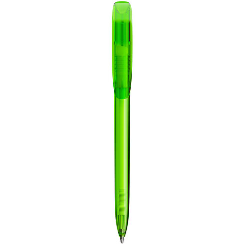 BIC® Super Clip Kugelschreiber Siebdruck , BiC, transparentes grün, Kunststoff, 14,40cm x 1,20cm (Länge x Breite), Bild 1