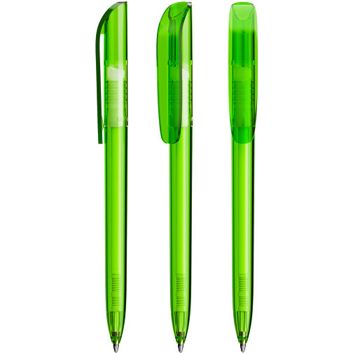 BIC® Super Clip Kugelschreiber Siebdruck , BiC, transparentes grün, Kunststoff, 14,40cm x 1,20cm (Länge x Breite), Bild 4