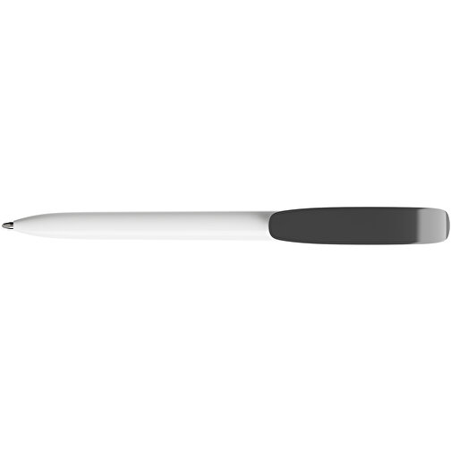 BIC® Super Clip Kugelschreiber Siebdruck , BiC, weiß/dunkelgrau, Kunststoff, 14,40cm x 1,20cm (Länge x Breite), Bild 3